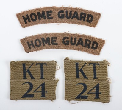 WW2 Kent Home Guard Cloth Insignia, 24th (West Malling) Battalion.