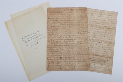 Historically Fascinating Personal Handwritten Account of the Battle of the Nile, from an Officer of HMS Goliath, written on 16th August 1799,