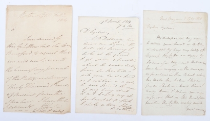 3x Handwritten Letters of Peninsular War Interest