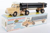 French Dinky Toys 893 Unic Sahara Tractor with Pipe carrier semi trailer