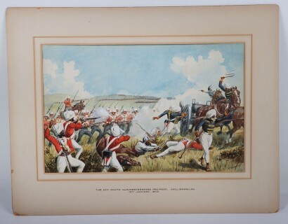 Richard Simkin (1840-1926) Watercolour - The 61st South Gloucestershire Regiment Chillianwallah 13th January 1849