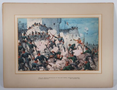 Watercolour of the 5th Rifle Battalion 60th Royal American Regiment Cuidad Rodrigo 19th January 1812