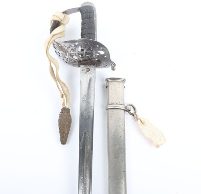 1887 Pattern Heavy Cavalry Officers Sword by Henry Wilkinson, 34413, Belonging to John Barclay Scriven 5th Lancers, died in 1915 with rank of Lieutenant Colonel 21st Empress of India Lancers.