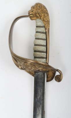 Victorian 1827 Pattern Royal Navy Officers Sword with Pipe Back Blade