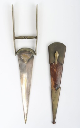 Unusual French-made copy of an Indian punch dagger katar,
