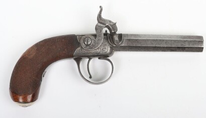 64 bore boxlock side hammer percussion pocket pistol,