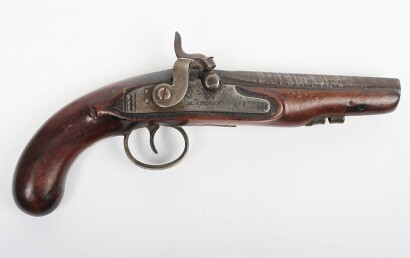 36 bore percussion travelling pistol