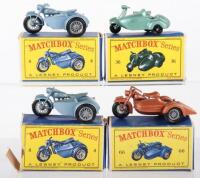 Four Matchbox Lesney Regular Wheels