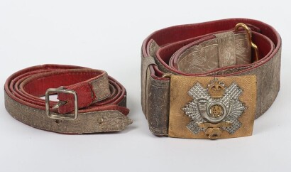 Volunteer Battalion Highland Light Infantry Officers Waist Belt
