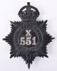 Metropolitan Police Helmet Plate &rsquo;X&rsquo; Division&rsquo; Willesden Kings crown