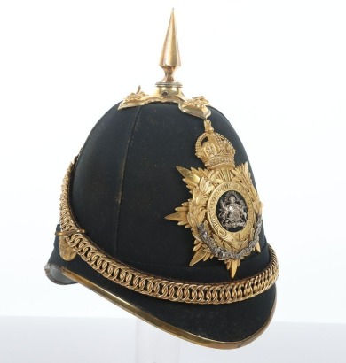 Post 1902 Manchester Regiment Officers Home Service Helmet