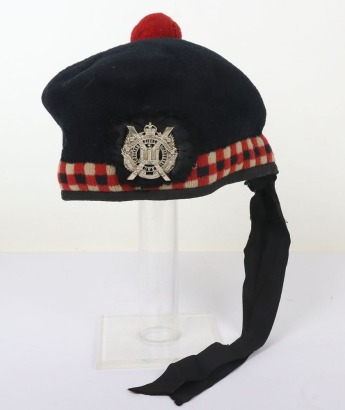 WW2 Period Kings Own Scottish Borderers Officers Balmoral Type Bonnet