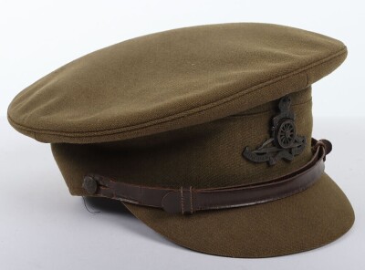 WW2 British Officers Service Dress Peaked Cap, Royal Artillery. - 3