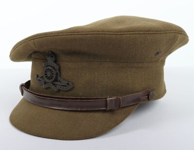 WW2 British Officers Service Dress Peaked Cap, Royal Artillery. - 4
