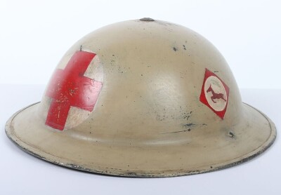 WW2 British Medical Mk.II Steel Combat Helmet, 13 Corps. - 8