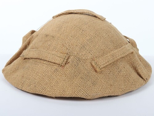 WW2 British Civil Defence Mk.II Steel Helmet with 1942 Dated Hessian Cover.
