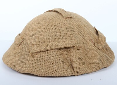 WW2 British Civil Defence Mk.II Steel Helmet with 1942 Dated Hessian Cover. - 3