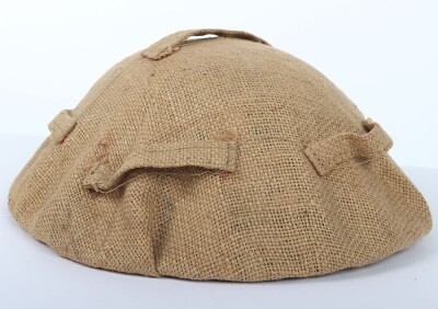 WW2 British Civil Defence Mk.II Steel Helmet with 1942 Dated Hessian Cover. - 4