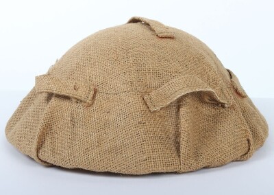 WW2 British Civil Defence Mk.II Steel Helmet with 1942 Dated Hessian Cover. - 5