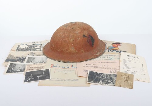 WW2 British Royal Artillery, North African/Italian Campaign Mk.II Steel Combat Helmet, Attributed.