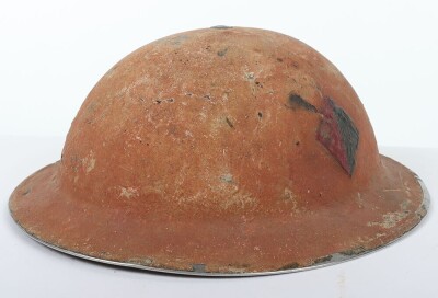 WW2 British Royal Artillery, North African/Italian Campaign Mk.II Steel Combat Helmet, Attributed. - 2