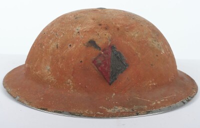 WW2 British Royal Artillery, North African/Italian Campaign Mk.II Steel Combat Helmet, Attributed. - 5