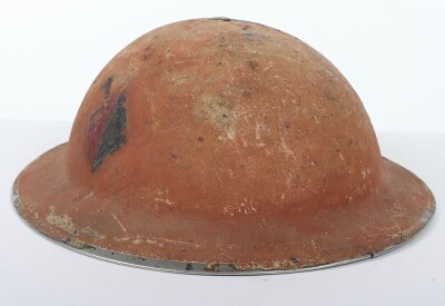 WW2 British Royal Artillery, North African/Italian Campaign Mk.II Steel Combat Helmet, Attributed. - 7