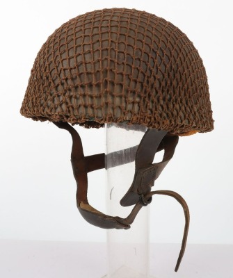 WW2 British Airborne Fibre Rim Paratroopers Steel Helmet, 1942 - 2