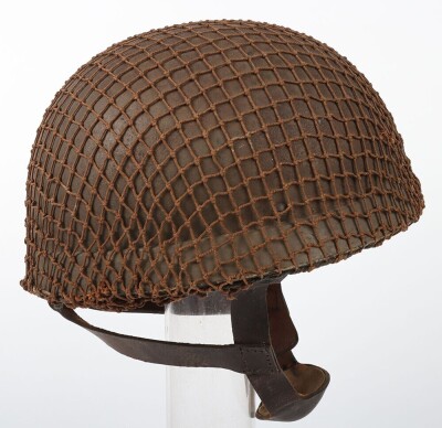 WW2 British Airborne Fibre Rim Paratroopers Steel Helmet, 1942 - 4