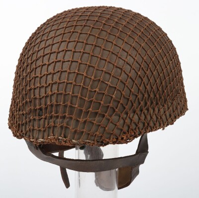 WW2 British Airborne Fibre Rim Paratroopers Steel Helmet, 1942 - 5