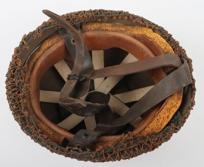 WW2 British Airborne Fibre Rim Paratroopers Steel Helmet, 1942 - 7