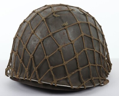 WW2 US M1 Steel Combat Helmet and Liner. - 4