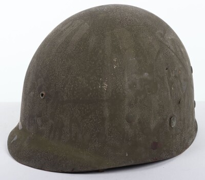 WW2 US M1 Steel Combat Helmet and Liner. - 5