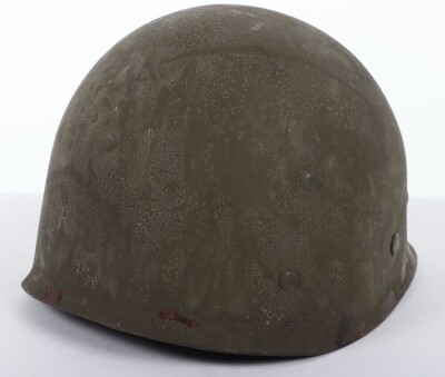 WW2 US M1 Steel Combat Helmet and Liner. - 7