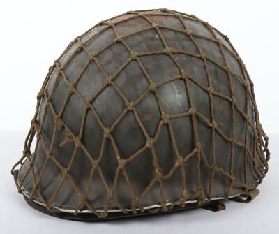 WW2 US M1 Steel Combat Helmet and Liner. - 11