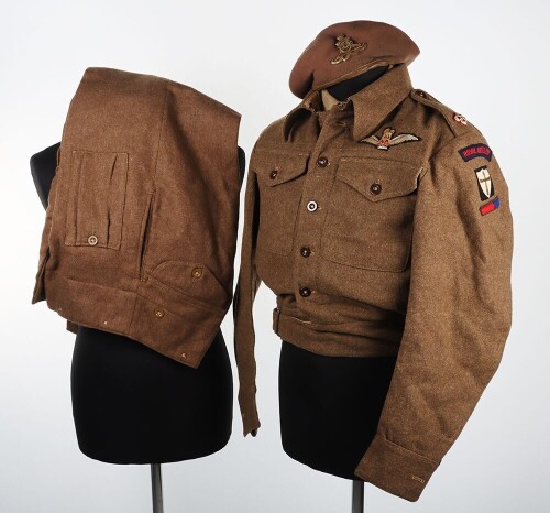 WW2 British Battle Dress Uniform & Beret, Royal Artillery Officer, Air Observer Pilot.