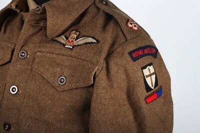 WW2 British Battle Dress Uniform & Beret, Royal Artillery Officer, Air Observer Pilot. - 2