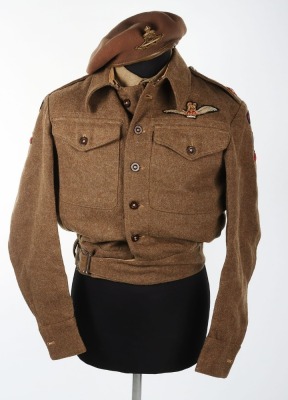 WW2 British Battle Dress Uniform & Beret, Royal Artillery Officer, Air Observer Pilot. - 3