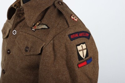 WW2 British Battle Dress Uniform & Beret, Royal Artillery Officer, Air Observer Pilot. - 7