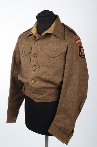 WW2 British Austerity Pattern Battle Dress Blouse, 7th Armoured Division.