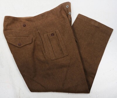 WW2 British Austerity Pattern Battle Dress Trousers. - 2