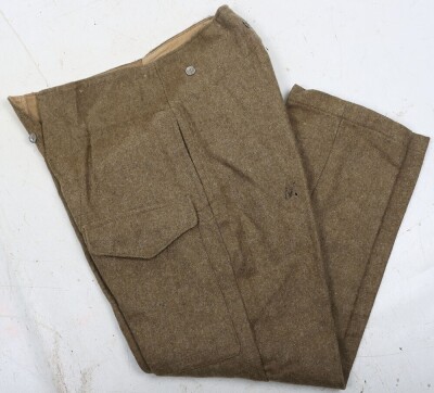 WW2 British, Indian Army Serge Battle Dress Trousers in 1940 Pattern.