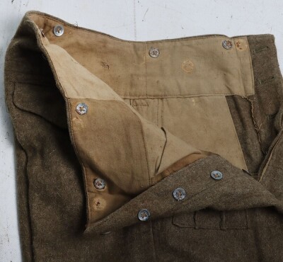 WW2 British, Indian Army Serge Battle Dress Trousers in 1940 Pattern. - 3