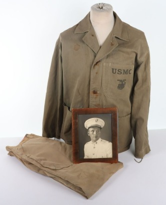 WW2 USMC, Marine Corps P41 HBT Field Jacket.