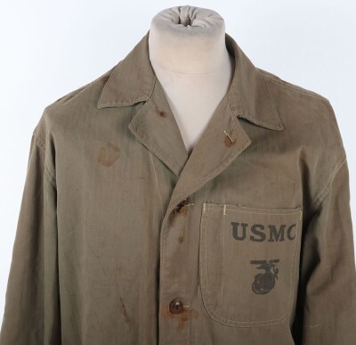 WW2 USMC, Marine Corps P41 HBT Field Jacket. - 5