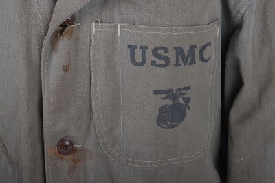 WW2 USMC, Marine Corps P41 HBT Field Jacket. - 6