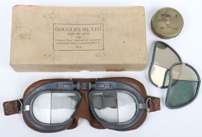 WW2 RAF Mk.VIII Flying Goggles, Unissued in Box.