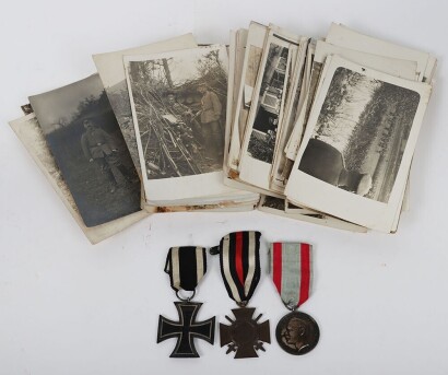WW1 Imperial German Awards, Iron Cross 2nd Class, Hindenburg Cross & Hessian Bravery Medal.