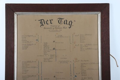 Framed Diagram of the Surrender of the German Fleet 21st November 1918 - 2