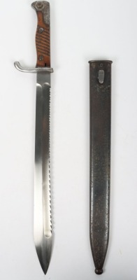WW1 German G98 Saw Back Pioneer Bayonet.